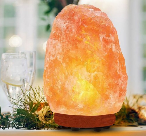 Himalayan pink salt lamp with - pink,