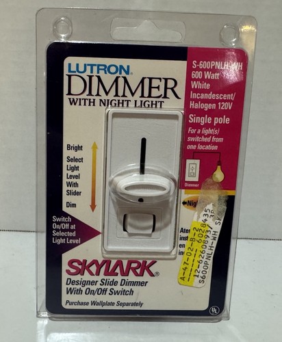 Lutron skylark 600pnlh wh - skylark, s-600pnlh-wh
