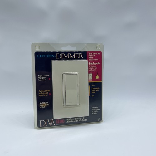 Lutron dimmer dvw 600ph - dimmer, dvw-600ph-wh