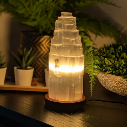 Selenite tower lamp - tower, lamp┃dimmer