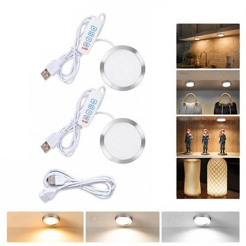 Usb puck lights silver - usb,
