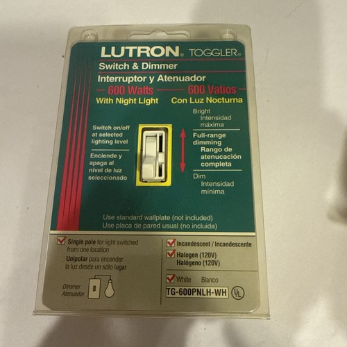 Lutron single pole - lutron, white