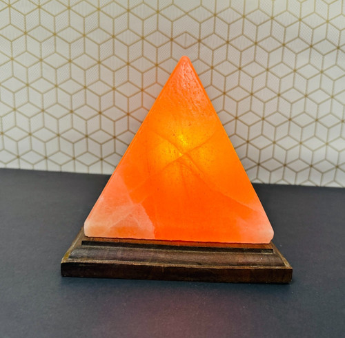 Himalayan pink salt pyramid - himalayan,